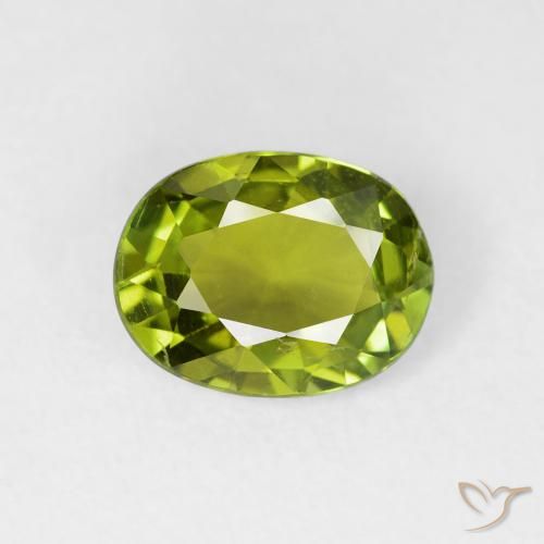 1.52ct 자연스러운 딥그린 전기석, 타원형, VS