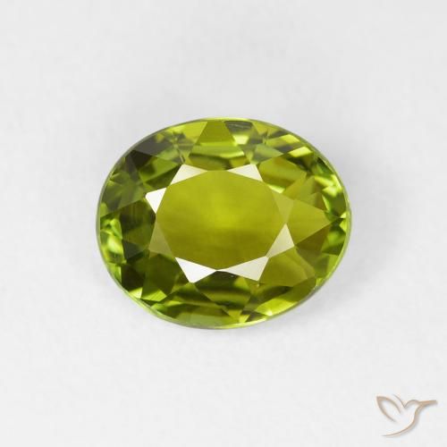 1.65ct 자연스러운 딥그린 전기석, 타원형, VVS