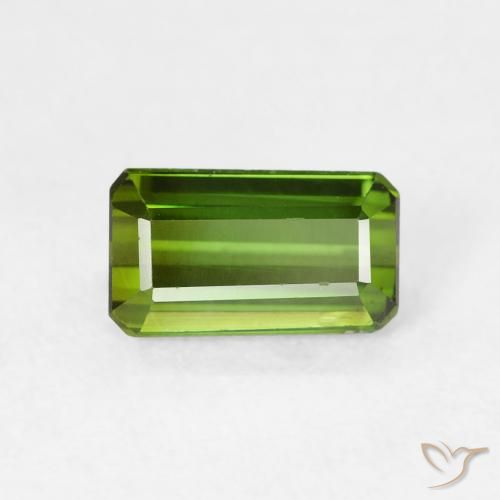 1.03ct 자연스러운 포레스트 그린 전기석, 에메랄드 컷, VVS-VS