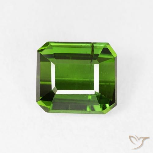 0.84ct 자연스러운 딥그린 전기석, 에메랄드 컷, VS-SI