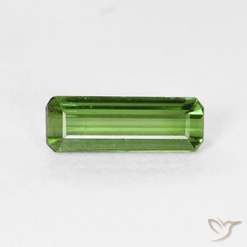 0.86ct 자연스러운 포레스트 그린 전기석, 에메랄드 컷, VS