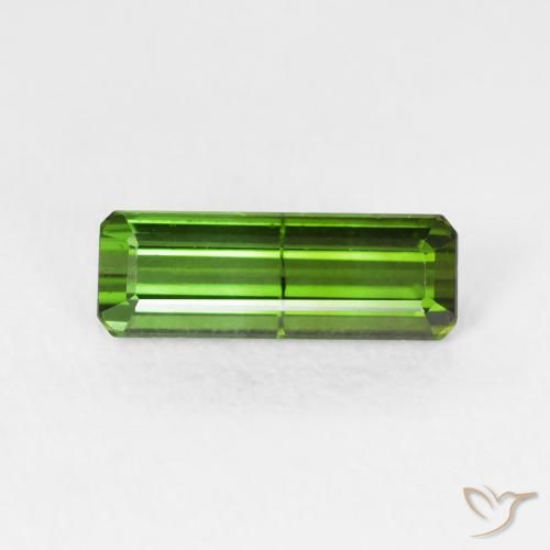 1.12ct 자연스러운 딥그린 전기석, 에메랄드 컷, VS-SI