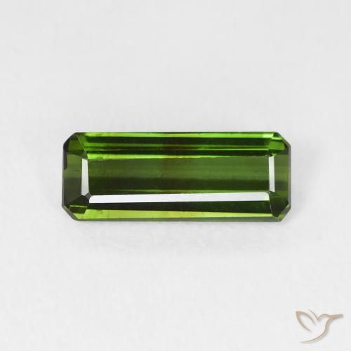 1.04ct 자연스러운 포레스트 그린 전기석, 에메랄드 컷, VS