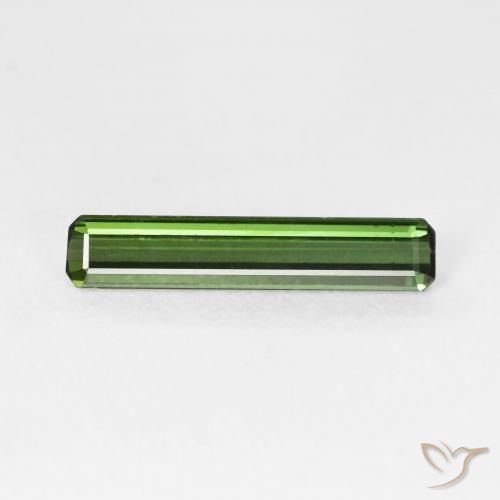 1.15ct 자연스러운 포레스트 그린 전기석, 에메랄드 컷, VS