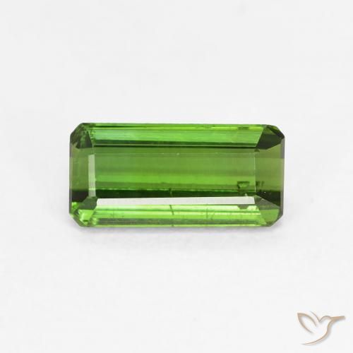 1.08ct 자연스러운 딥그린 전기석, 에메랄드 컷, VS
