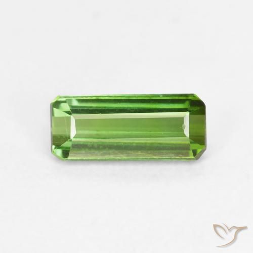 0.63ct 자연스러운 포레스트 그린 전기석, 에메랄드 컷, VVS-VS