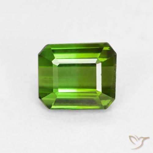 0.61ct 자연스러운 딥그린 전기석, 에메랄드 컷, VVS-VS