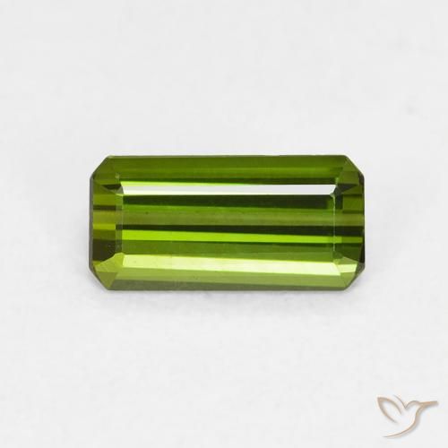 0.63ct 자연스러운 포레스트 그린 전기석, 에메랄드 컷, VVS-VS