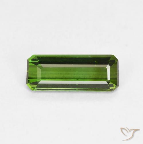 0.82ct 자연스러운 짙은 녹색 전기석, 에메랄드 컷, VVS-VS