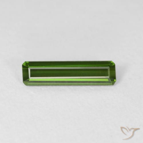 0.98ct 자연스러운 포레스트 그린 전기석, 에메랄드 컷, VVS-VS