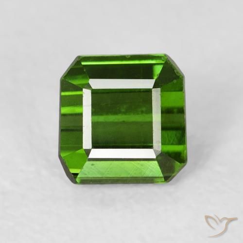 0.64ct 자연스러운 짙은 녹색 전기석, 에메랄드 컷, VVS-VS