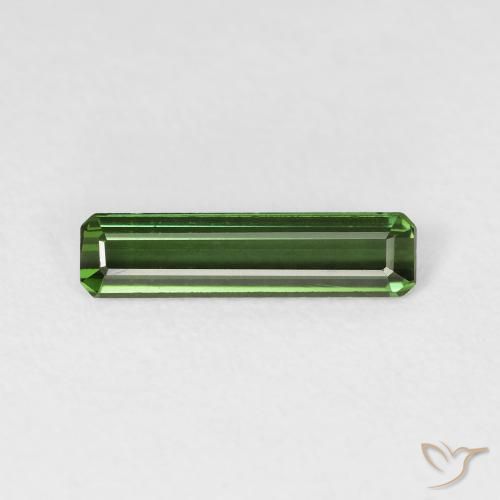 0.98ct 자연스러운 짙은 녹색 전기석, 에메랄드 컷, VVS-VS