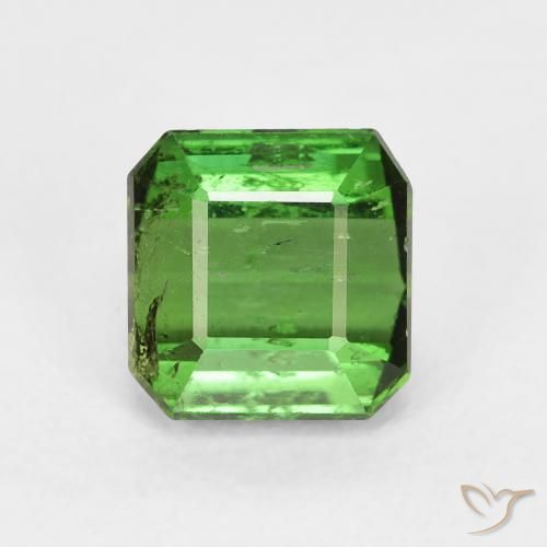 1.71ct 자연스러운 포레스트 그린 전기석, 에메랄드 컷, VS-SI