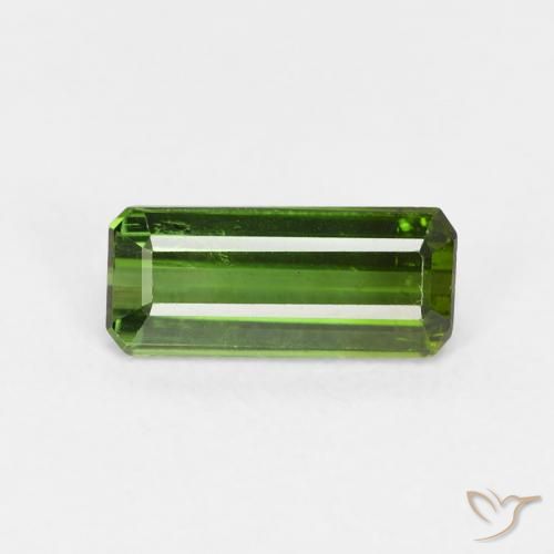 1.01ct 자연스러운 짙은 녹색 전기석, 에메랄드 컷, VS