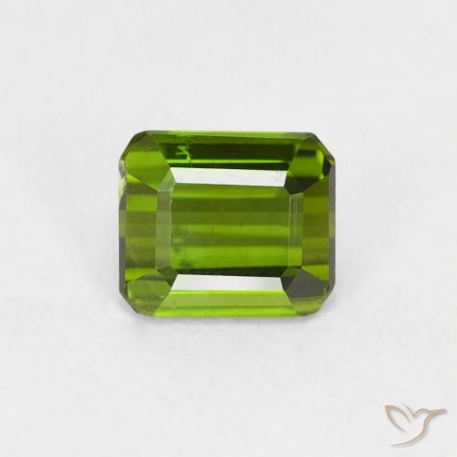 0.72ct 자연스러운 해초 녹색 전기석, 에메랄드 컷, VVS-VS