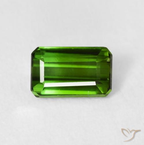 1.21ct 자연스러운 딥그린 전기석, 에메랄드 컷, VVS-VS