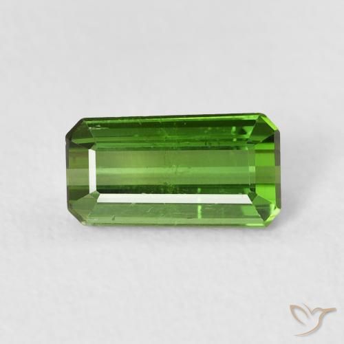 0.99ct 자연스러운 딥그린 전기석, 에메랄드 컷, VS-SI