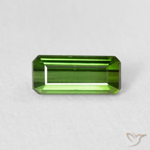 0.84ct 자연스러운 포레스트 그린 전기석, 에메랄드 컷, VS