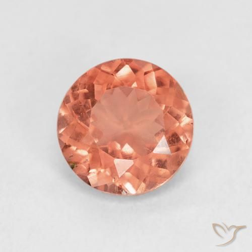 1.36ct 자연스러운 자몽 오렌지 전기석, 둥근, VS