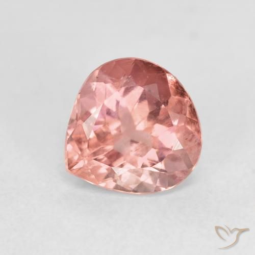 1.28ct 자연스러운 붉은빛이 도는 핑크 전기석, 배 모양, VS