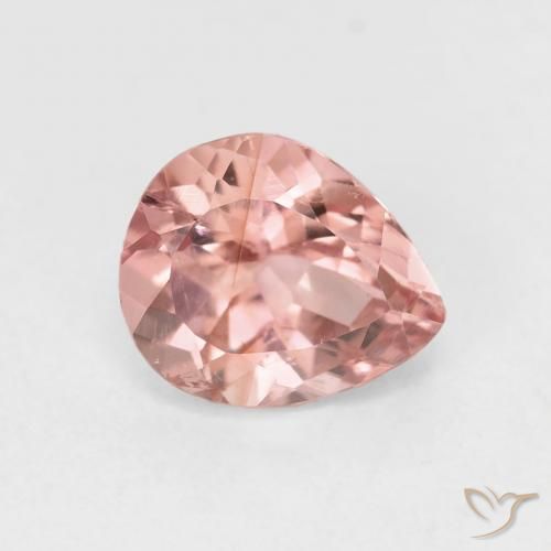 1.46ct 자연스러운 라이트 핑크 전기석, 배 모양, VS