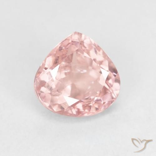 1.43ct 자연스러운 라이트 핑크 전기석, 배 모양, VS