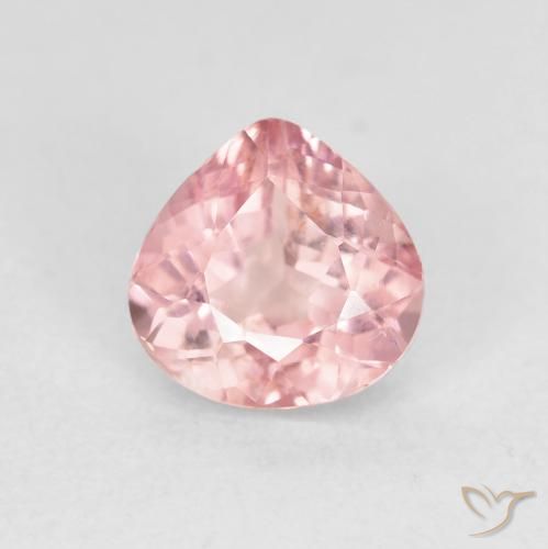 1.52ct 자연스러운 라이트 핫 핑크 전기석, 배 모양, VS
