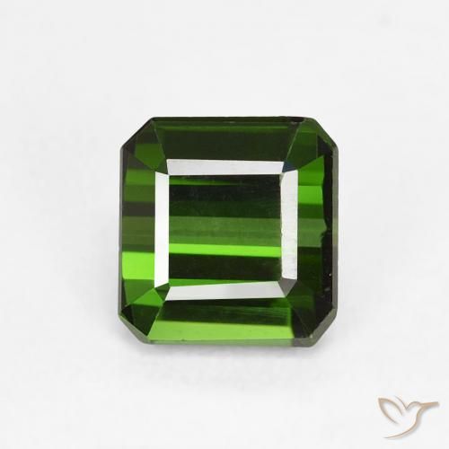 0.90ct 자연스러운 포레스트 그린 전기석, 에메랄드 컷, VVS