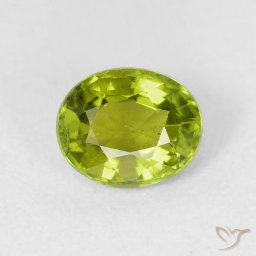 1.48ct 자연스러운 미디엄 그린 전기석, 타원형, VS