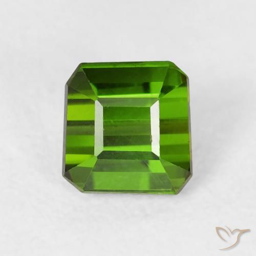 0.79ct 자연스러운 딥그린 전기석, 에메랄드 컷, VVS-VS
