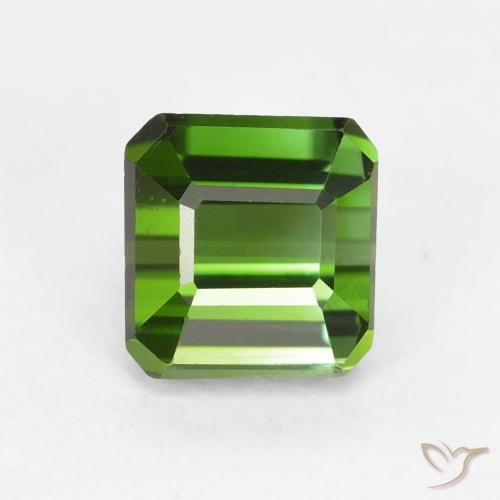 1.10ct 자연스러운 포레스트 그린 전기석, 에메랄드 컷, VVS