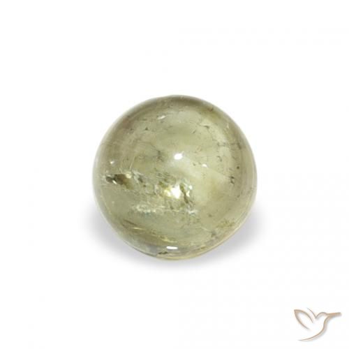 0.65ct 자연스러운 황록색 전기석, 둥근, 투명한