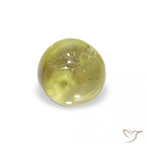 0.56ct 자연스러운 따뜻한 녹색 전기석, 둥근, 투명한