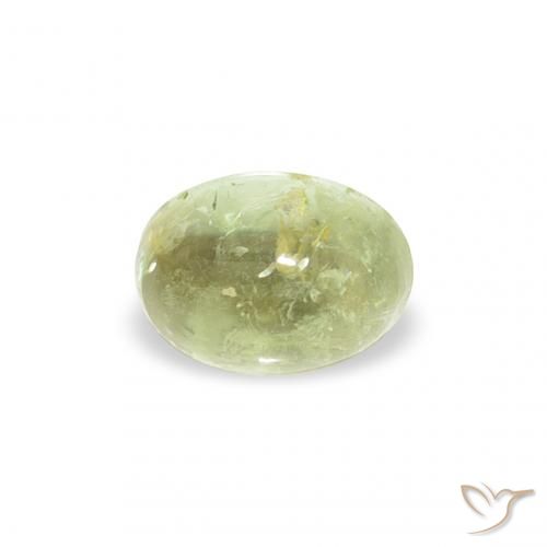 0.74ct 자연스러운 연한 초록색 전기석, 타원형, 투명한