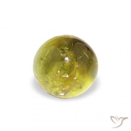 1.12ct 자연스러운 따뜻한 녹색 전기석, 둥근, 투명한