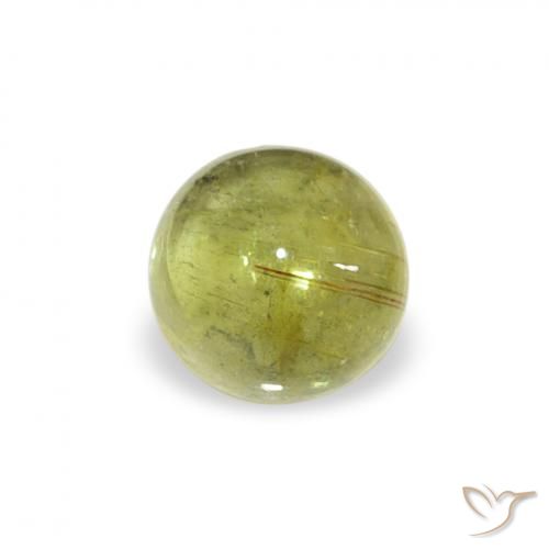 0.53ct 자연스러운 담황색 전기석, 둥근, 투명한