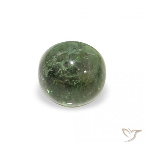 0.66ct 자연스러운 흙빛 녹색 전기석, 둥근, 투명한