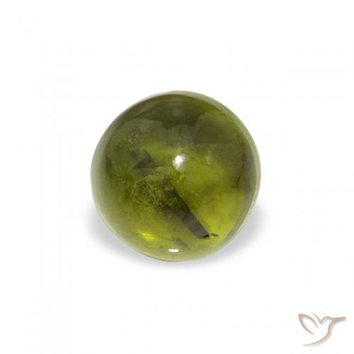 0.67ct 자연스러운 포레스트 그린 전기석, 둥근, 투명한