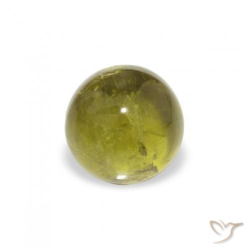 0.76ct 자연스러운 미디엄 그린 전기석, 둥근, 투명한
