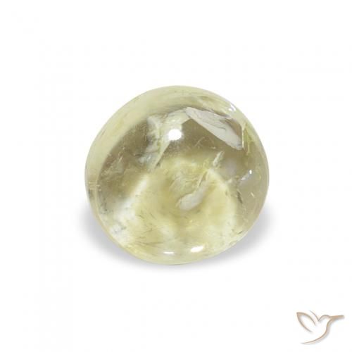 0.88ct 자연스러운 Medium Light-Yellow 전기석, 둥근, 투명한