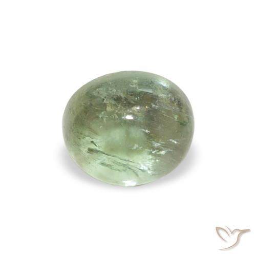0.81ct 자연스러운 라이트 포레스트 그린 전기석, 타원형, 투명한