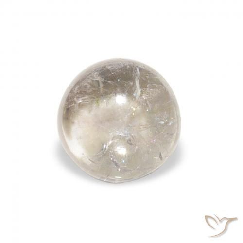 0.94ct 자연스러운 밝은 회색 전기석, 둥근, 투명한
