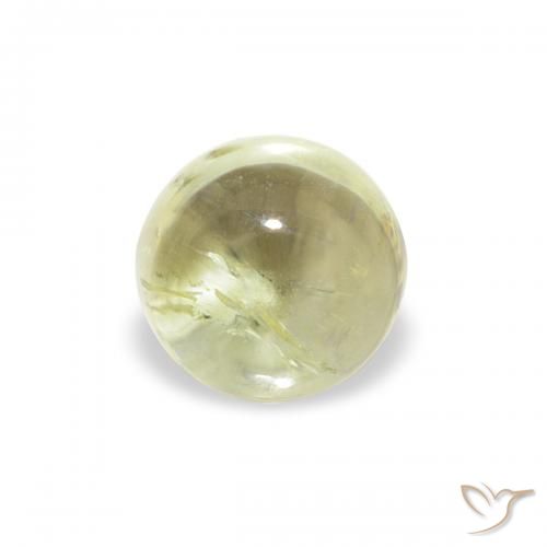 0.64ct 자연스러운 연두색 전기석, 둥근, 투명한