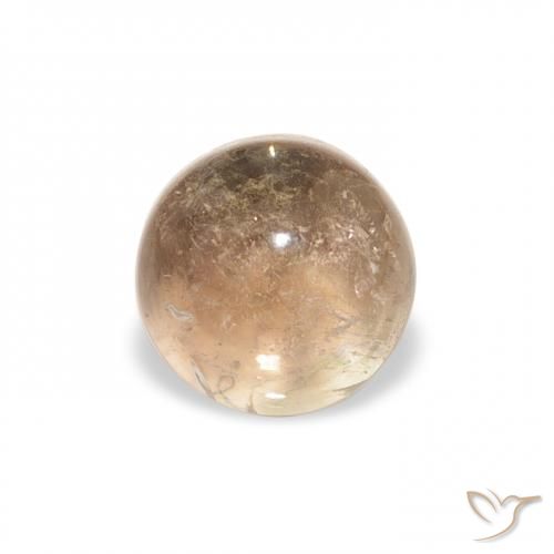 1.29ct 자연스러운 오렌지-골든 전기석, 둥근, 투명한