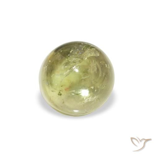 1.35ct 자연스러운 따뜻한 흙빛 녹색 전기석, 둥근, 투명한