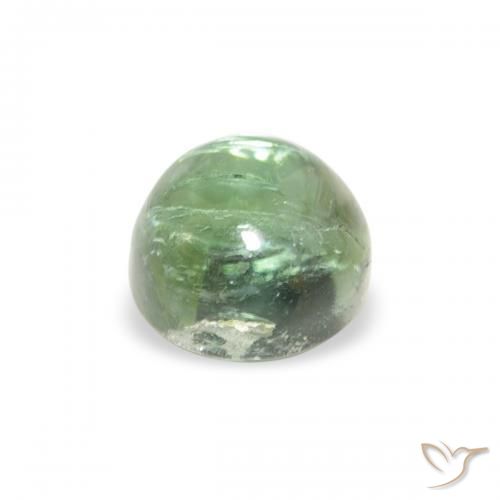 0.66캐럿 천연 Medium Light-Green 전기석, 둥근, 투명한
