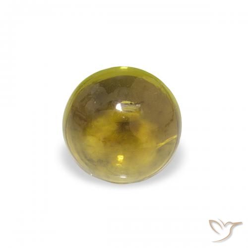 0.37ct 자연스러운 흙빛 녹색 전기석, 둥근, 투명한
