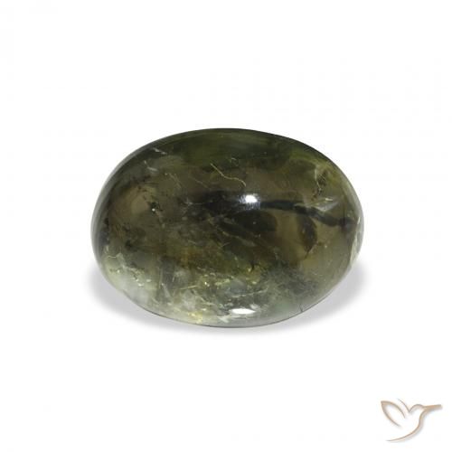1.82ct 자연스러운 딥그린 전기석, 타원형, 투명한