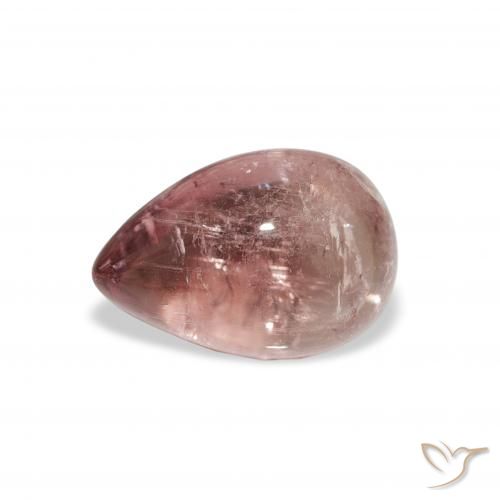 1.66ct 자연스러운 오렌지 핑크 전기석, 배 모양, 투명한