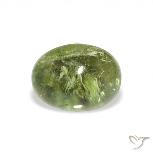 1.76ct 자연스러운 따뜻한 녹색 전기석, 타원형, 투명한